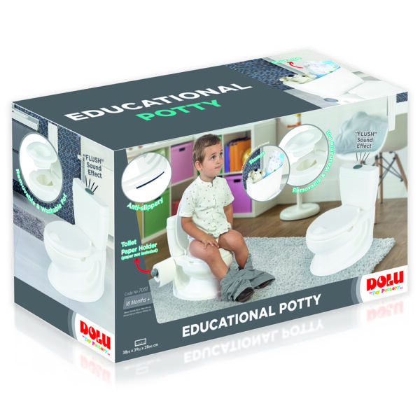 Educational Potty Trainer Seat White Dolu 7051 3 لعب ستور