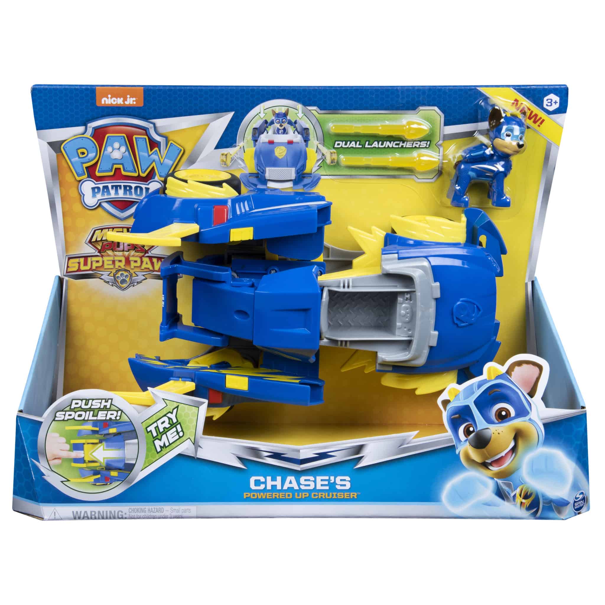 Paw Patrol, Mighty Pups Super Paws Chase’s Powered Up Cruiser ...