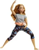 Made To Move Dolls With 22 Joints And Yoga Clothes, Floral, Pleach Barbie