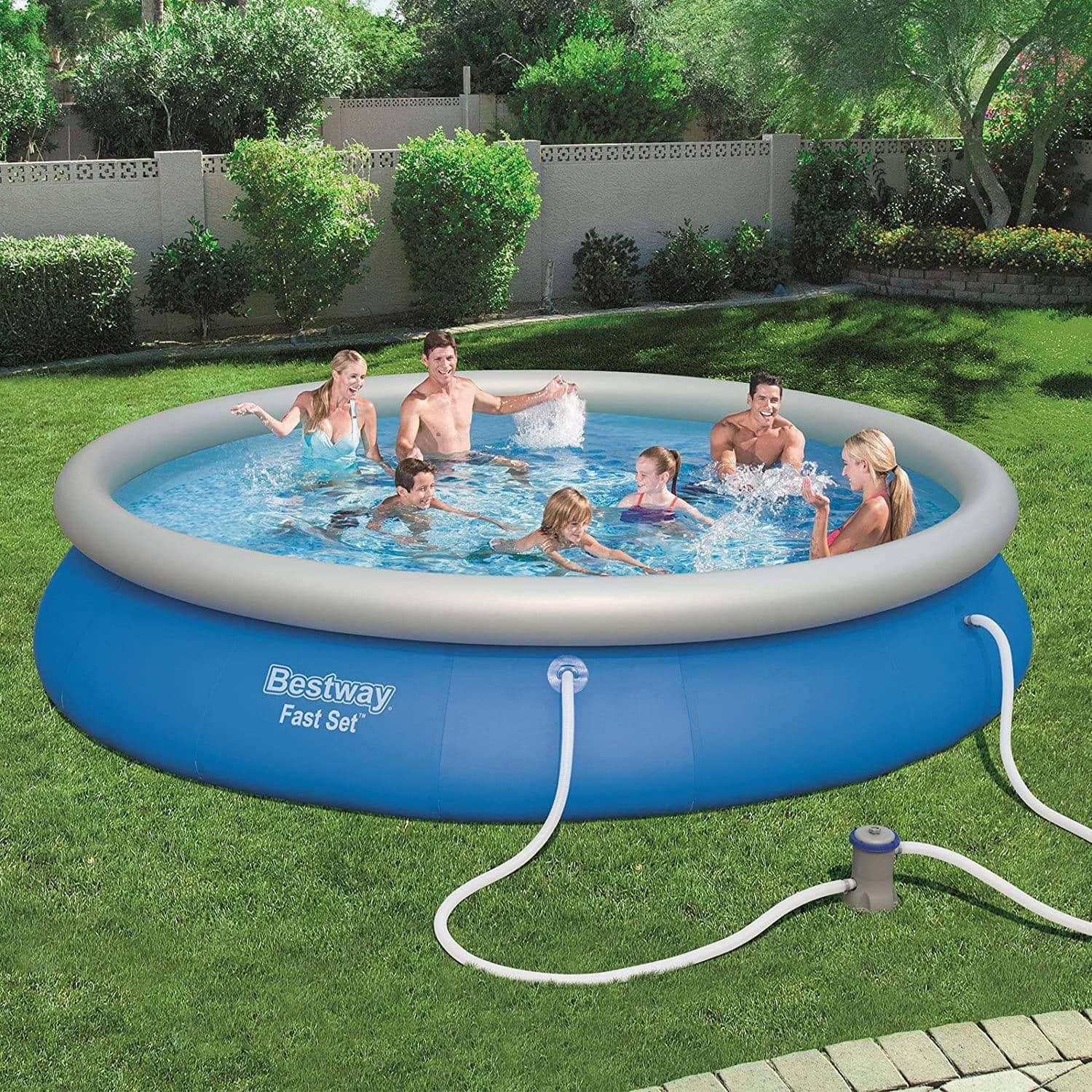 Blow up hot sale pool with filter