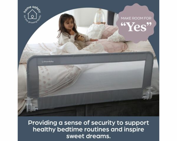 Prague Bed Rail Grey 110cm 45cm DreamBaby 7 Le3ab Store