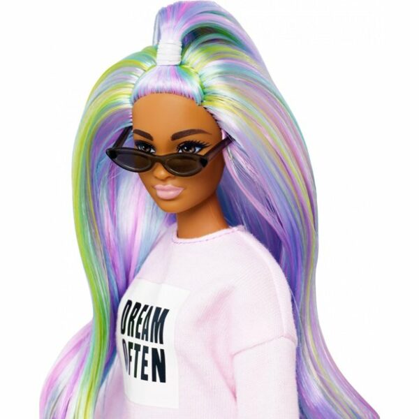 barbie fashionistas doll 136 with long rainbow hair 2 Le3ab Store