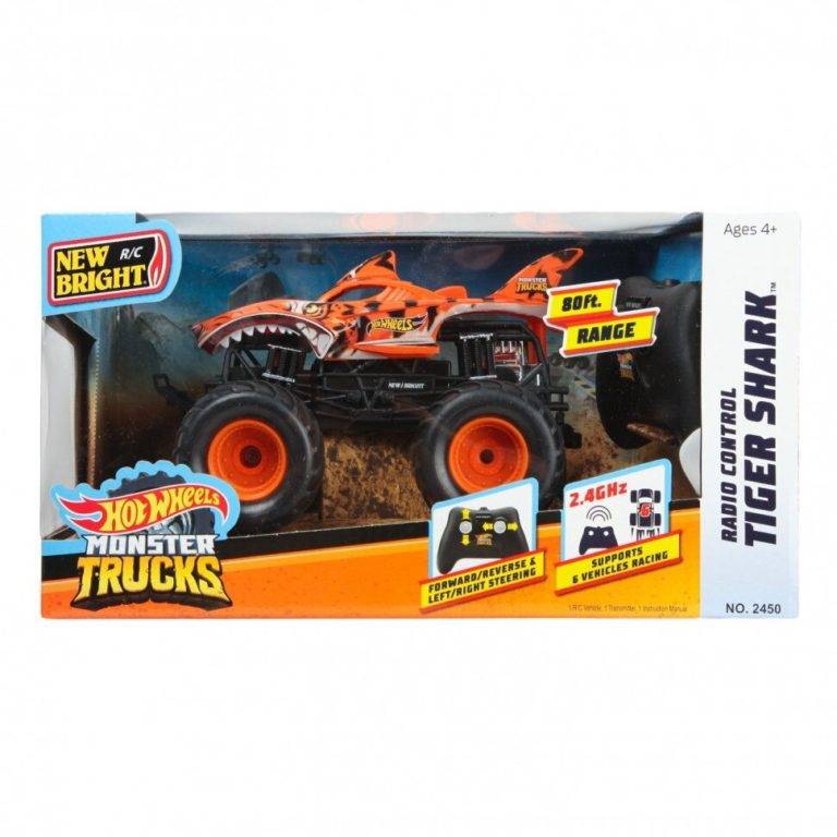 Hot Wheels Tiger Shark Truck 1:24 With Remote Control New Bright ...