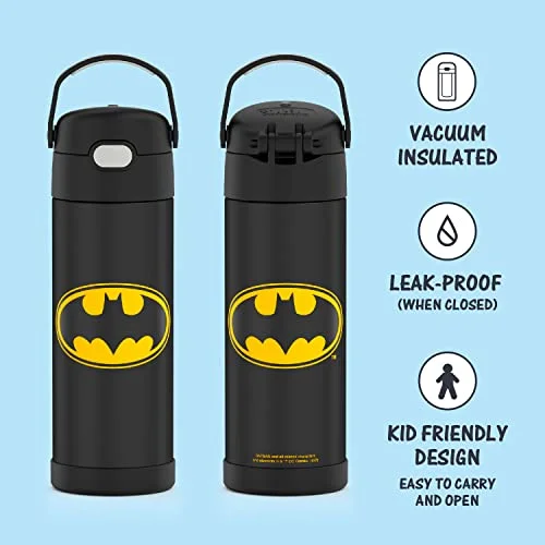 Batman Vacuum Stainless Steel Insulated Water Bottle (20 Oz). Double Walled Construction. Zero Condensation!