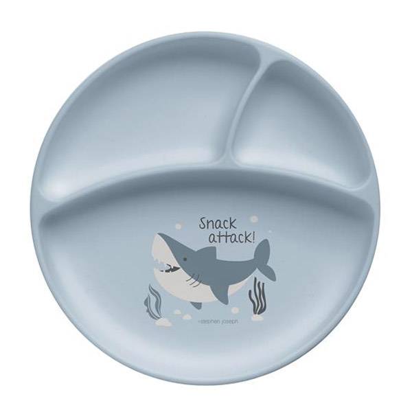 Stephen Joseph Suction Cup Silicone Plate Shark Le3ab Store