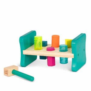 Colourful Pound & Play, Wooden Shape Sorter, B. Toy