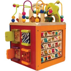 Zany Zoo, Wooden Activity Cube, B. Toys