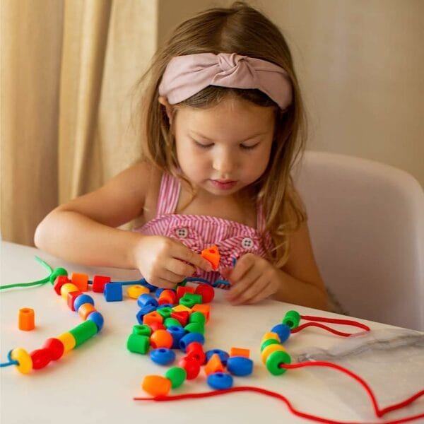 Lacing Beads Matching and Math Toy 5 Le3ab Store