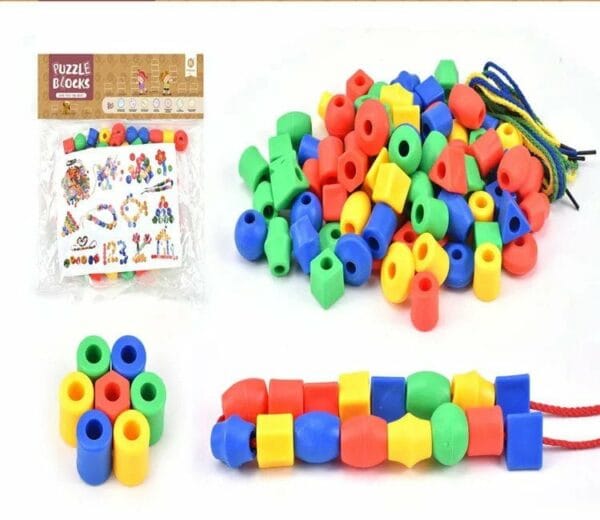 Lacing Beads Matching and Math Toy 9 Le3ab Store