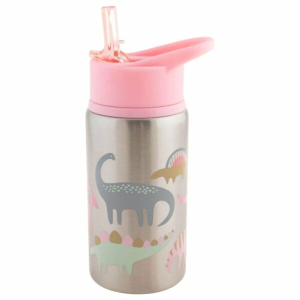 Stephen Joseph Sidekicks Stainless Steel Water Bottles Pink Dino