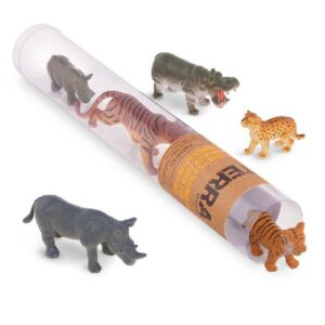 Terra Wild Animal Adult & Baby In A Tube 6 Pieces