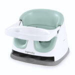 Ingenuity Baby Base 2-in-1 Booster Feeding & Floor Seat with Self-Storing Tray, Mist