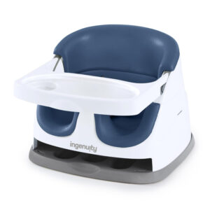 Ingenuity Baby Base 2-in-1 Booster Feeding & Floor Seat with Self-Storing Tray, Night Sky