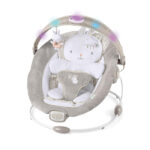 Ingenuity Baby Bouncer with Lights Toy Bar, Vibrations, Tummy Time Pillow & Sounds