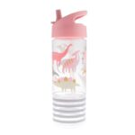 Stephen Joseph Sip And Snack Water Bottle Pink Dino