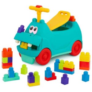 Battat Ride-on Hippo with Blocks