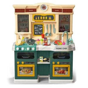 Interactive Toy Kitchen with Lights And Realistic Sound Green - 85 PCS - TG