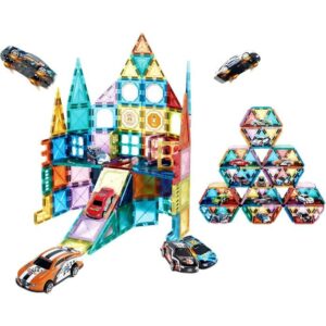 Magnetic Building Block Colored Window -Parking Lot 66 pcs